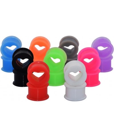 Silicone Gauges Set Hard & Soft Colorful Tunnels for Ears Stretching Earrings 6G-25mm 18 PC Hard | Heart | 0G(8mm) $8.79 Body...