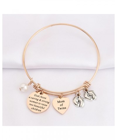 Twin Mom Gift Mom of Twins Gift Twins Jewelry New Mom Gift Mommy to Be Gift God Chose A Caring & Strong Woman to Raise Two Be...