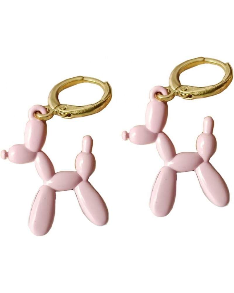 3D Cute Balloon Dog Pendant earring Animal Funny Charm Poodle Colorful earring Sleep without taking it off for Women Cartoon ...