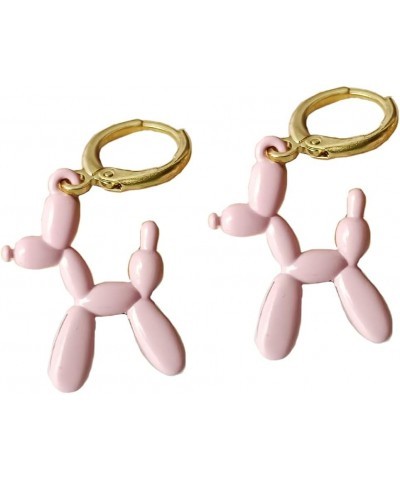 3D Cute Balloon Dog Pendant earring Animal Funny Charm Poodle Colorful earring Sleep without taking it off for Women Cartoon ...