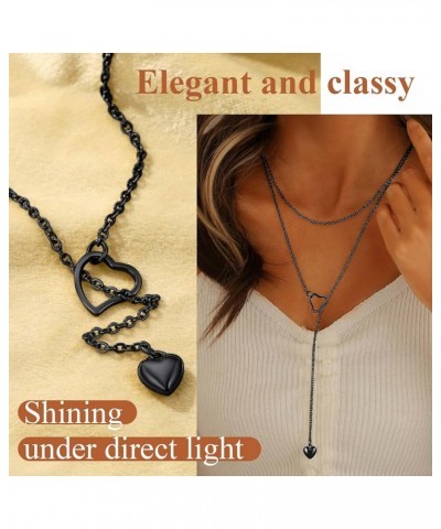 Can Custom Women Chic Y Necklace Choker-Stainless Steel/Gold Plated/Black Send Gift Box Z-engrave-heart-black $10.79 Necklaces