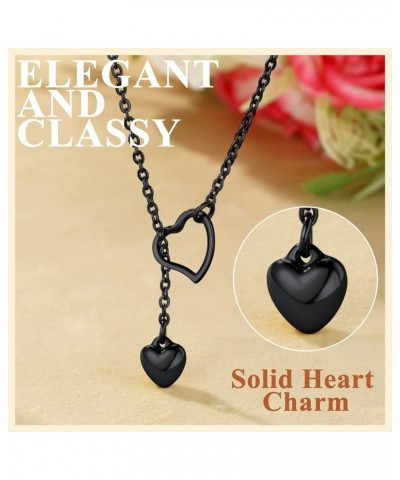 Can Custom Women Chic Y Necklace Choker-Stainless Steel/Gold Plated/Black Send Gift Box Z-engrave-heart-black $10.79 Necklaces