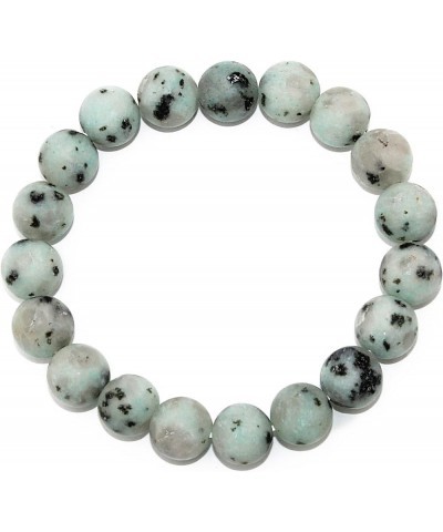 10mm Natural Earth Healing Semi Precious Round Gemstone Beaded Stretch Bracelet for Women Men Kiwi $11.20 Bracelets