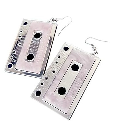 Personality Cassette Tape Dangle Earrings Acrylic Punk Funny Earrings for Women Girls 3 Pairs $6.15 Earrings