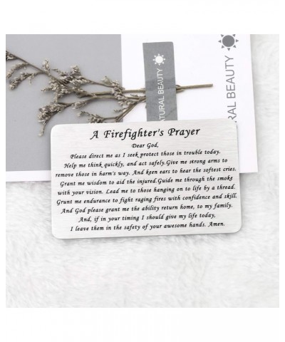 Firefighter's Prayer Metal Wallet Insert Card Military Jewelry Gifts for Firefighter Hero Fireman Graduation Gift Thin Red Li...