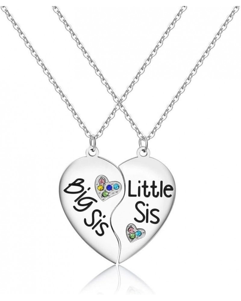 Best Friend Necklaces for 3 Sun Moon Star Cute Puzzle Necklace for Women Teen Girls Sister Heart Big sis Mid sis Little sis M...