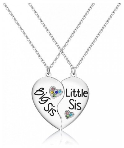 Best Friend Necklaces for 3 Sun Moon Star Cute Puzzle Necklace for Women Teen Girls Sister Heart Big sis Mid sis Little sis M...