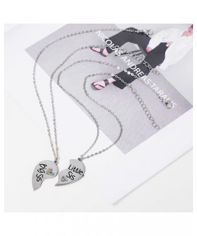 Best Friend Necklaces for 3 Sun Moon Star Cute Puzzle Necklace for Women Teen Girls Sister Heart Big sis Mid sis Little sis M...