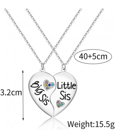 Best Friend Necklaces for 3 Sun Moon Star Cute Puzzle Necklace for Women Teen Girls Sister Heart Big sis Mid sis Little sis M...