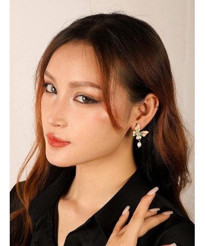 Shiny Big Butterfly Stud Earrings for Women, Teen Girls Trendy Essentials 5 B11 $6.75 Earrings