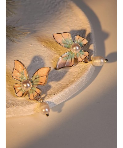 Shiny Big Butterfly Stud Earrings for Women, Teen Girls Trendy Essentials 5 B11 $6.75 Earrings