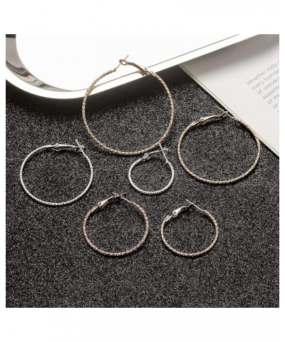 Big Hoop Earrings for Women Gold Silver Plated Hoop Statement Earrings Set Small Huggie Hoops Multipack Jewelry Earring Sets ...