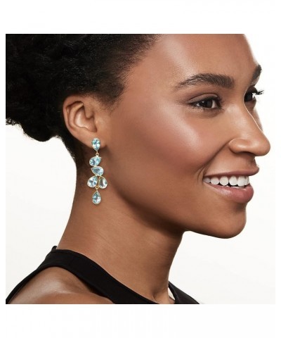 Multi-Gemstone Drop Earrings in 18kt Gold Over Sterling Sky Blue Topaz $31.70 Earrings