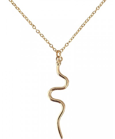 Gold Snake Chain Choker Necklace for Women Girls Dainty Spiral Pendant Necklace Jewelry Gift for Women Stainless Steel Spiral...