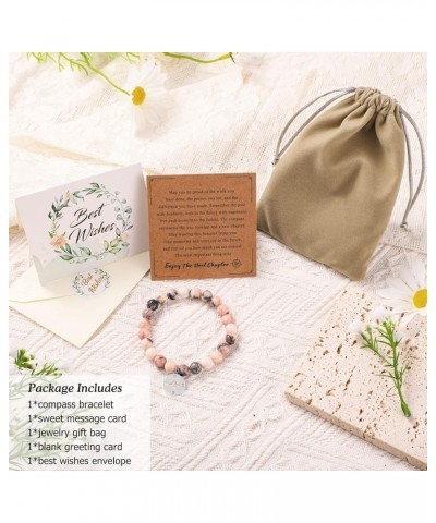 Retirement Natural Stone Bracelet Going Away Farewell Leaving Gifts for Women/Men Pink $10.61 Bracelets