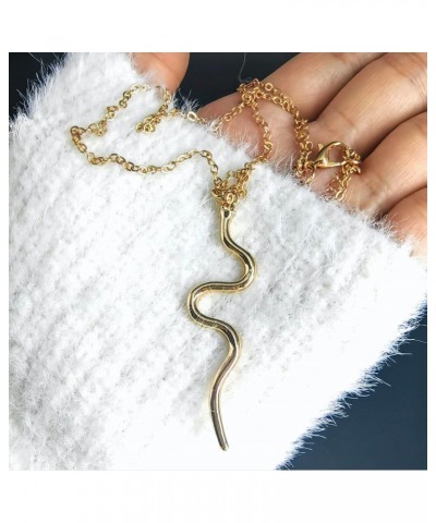 Gold Snake Chain Choker Necklace for Women Girls Dainty Spiral Pendant Necklace Jewelry Gift for Women Stainless Steel Spiral...