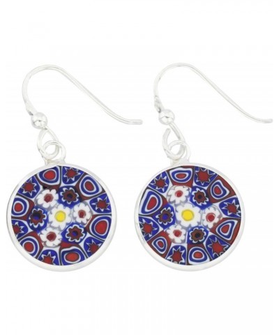 GlassOfVenice Murano Glass Millefiori Dangle Earrings - Silver $26.97 Earrings