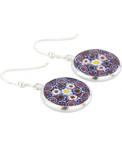 GlassOfVenice Murano Glass Millefiori Dangle Earrings - Silver $26.97 Earrings