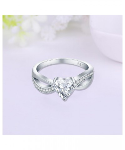 925 Sterling Silver Ring Infinity Promise Ring for Women Cubic Zirconia Wedding Engagement Anniveresray Christmas Rings Size ...