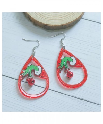 Christmas Jewelry earrings for women, Girls, Teens and More,Christmas Jingle Bell Jewelry Drop Earrings, Glitter Teardrop Dan...