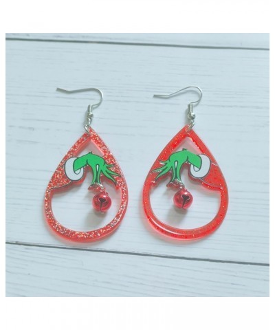 Christmas Jewelry earrings for women, Girls, Teens and More,Christmas Jingle Bell Jewelry Drop Earrings, Glitter Teardrop Dan...