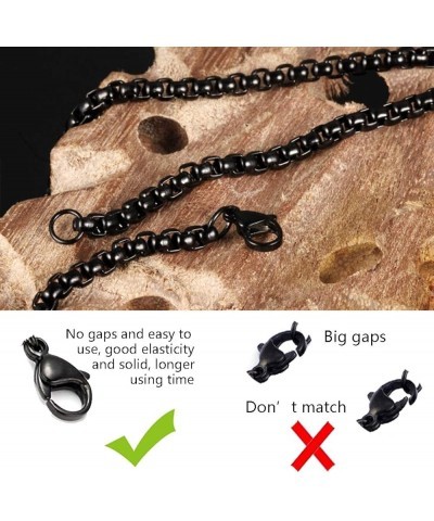 2-4MM Stainless Steel Mens Womens Black Necklace Rolo Cable Chain, 16-36 inches 26.0 Inches 4mm width $10.07 Necklaces