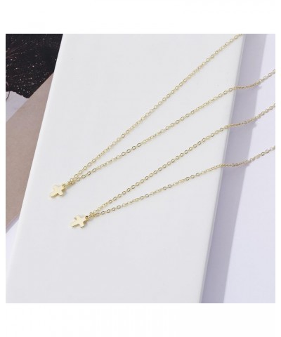 Cross Necklace for Women，Small Cross Necklace 14k Gold Plated Tiny Cross Pendant Choker Necklaces Simple Gold Cross Necklaces...