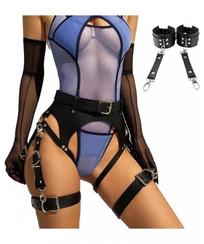 Leather Body Belt, Punk Body Harness Belt,Suspenders Lingerie Gothic Garter Belts Adjustable Lp-292+psq-006 $13.83 Body Jewelry