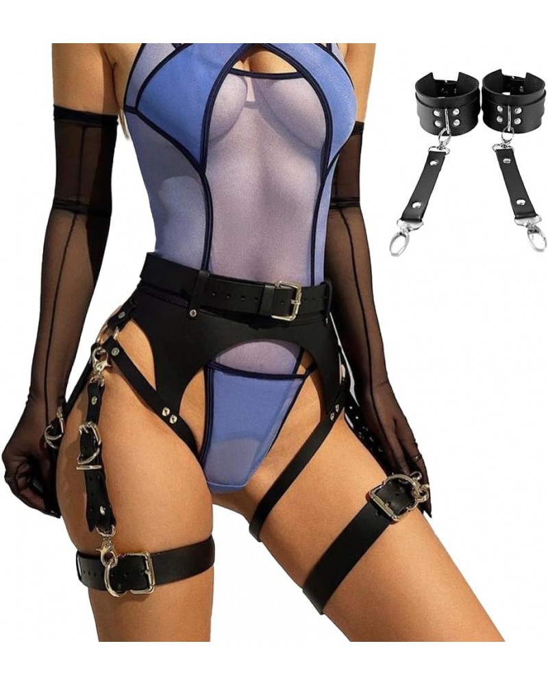 Leather Body Belt, Punk Body Harness Belt,Suspenders Lingerie Gothic Garter Belts Adjustable Lp-292+psq-006 $13.83 Body Jewelry