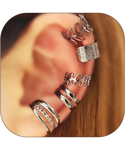 Round Huggie Ear Cuff Earrings for Women Trendy Clip on Earrings for Girls Non Pierced Ear Cartilage Clip on Wrap Ear Cuff Te...