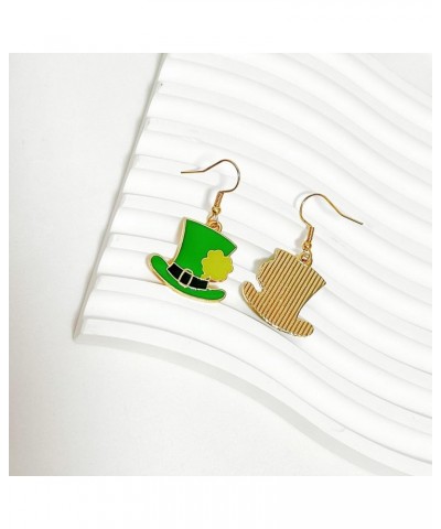 St. Patricks Day Earrings for Women, Green Clover Charm Hat Beer Dangling Drop Tassel Earrings St Patricks Day Gifts for Teen...