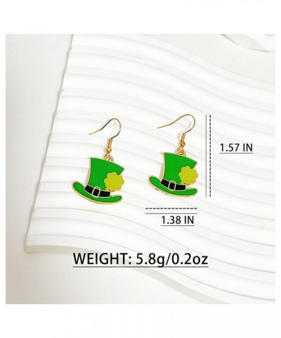 St. Patricks Day Earrings for Women, Green Clover Charm Hat Beer Dangling Drop Tassel Earrings St Patricks Day Gifts for Teen...